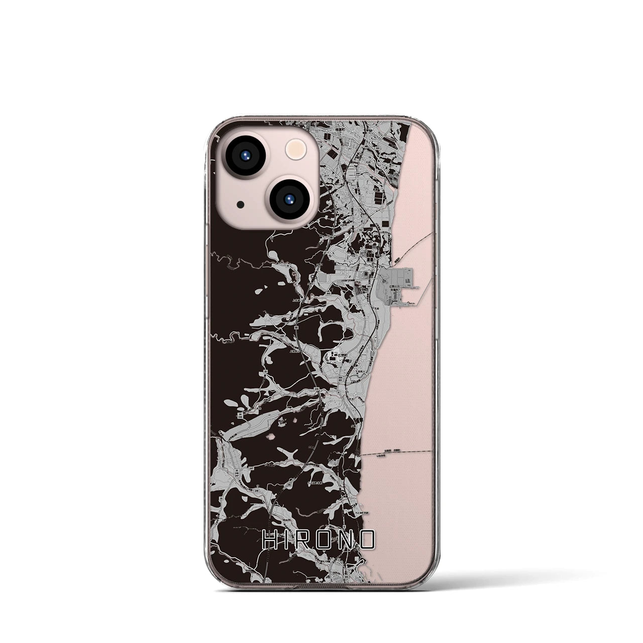 【広野(福島県)】地図柄iPhoneケース(クリアタイプ)