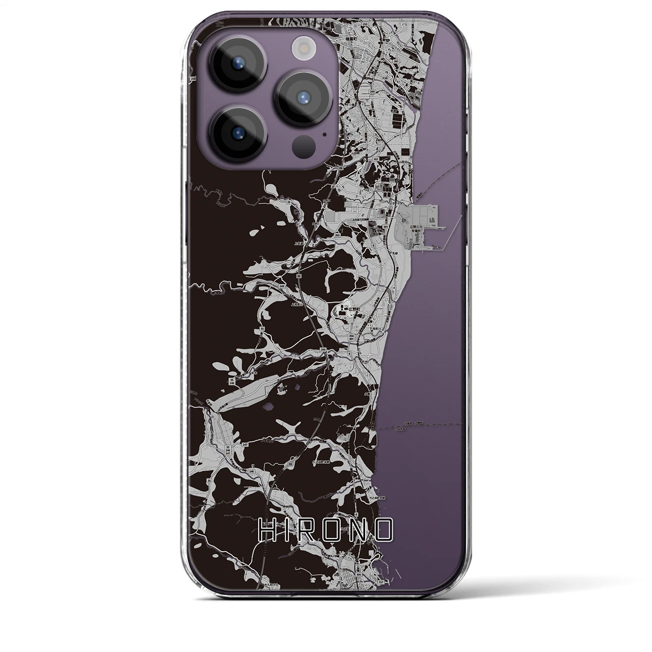 【広野(福島県)】地図柄iPhoneケース(クリアタイプ)