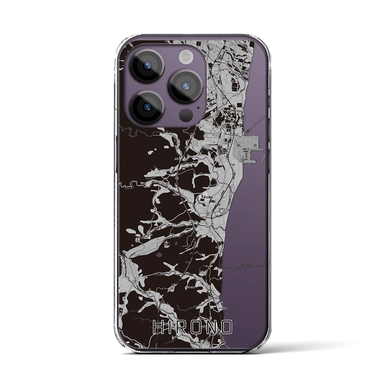 【広野(福島県)】地図柄iPhoneケース(クリアタイプ)