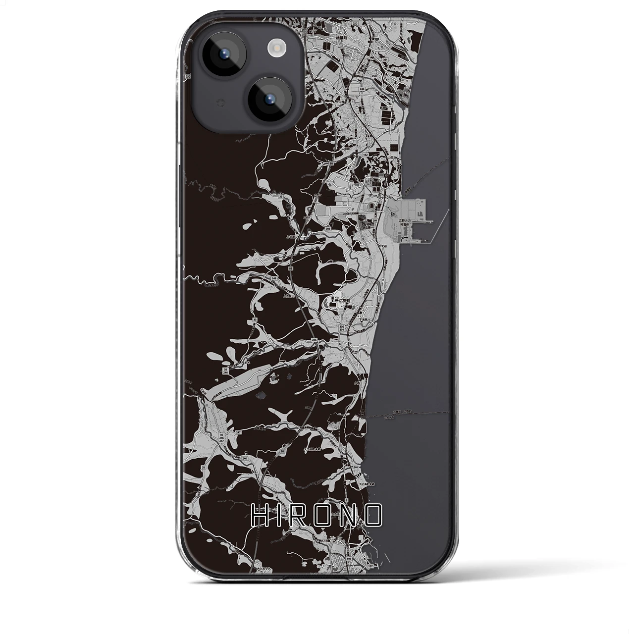 【広野(福島県)】地図柄iPhoneケース(クリアタイプ)