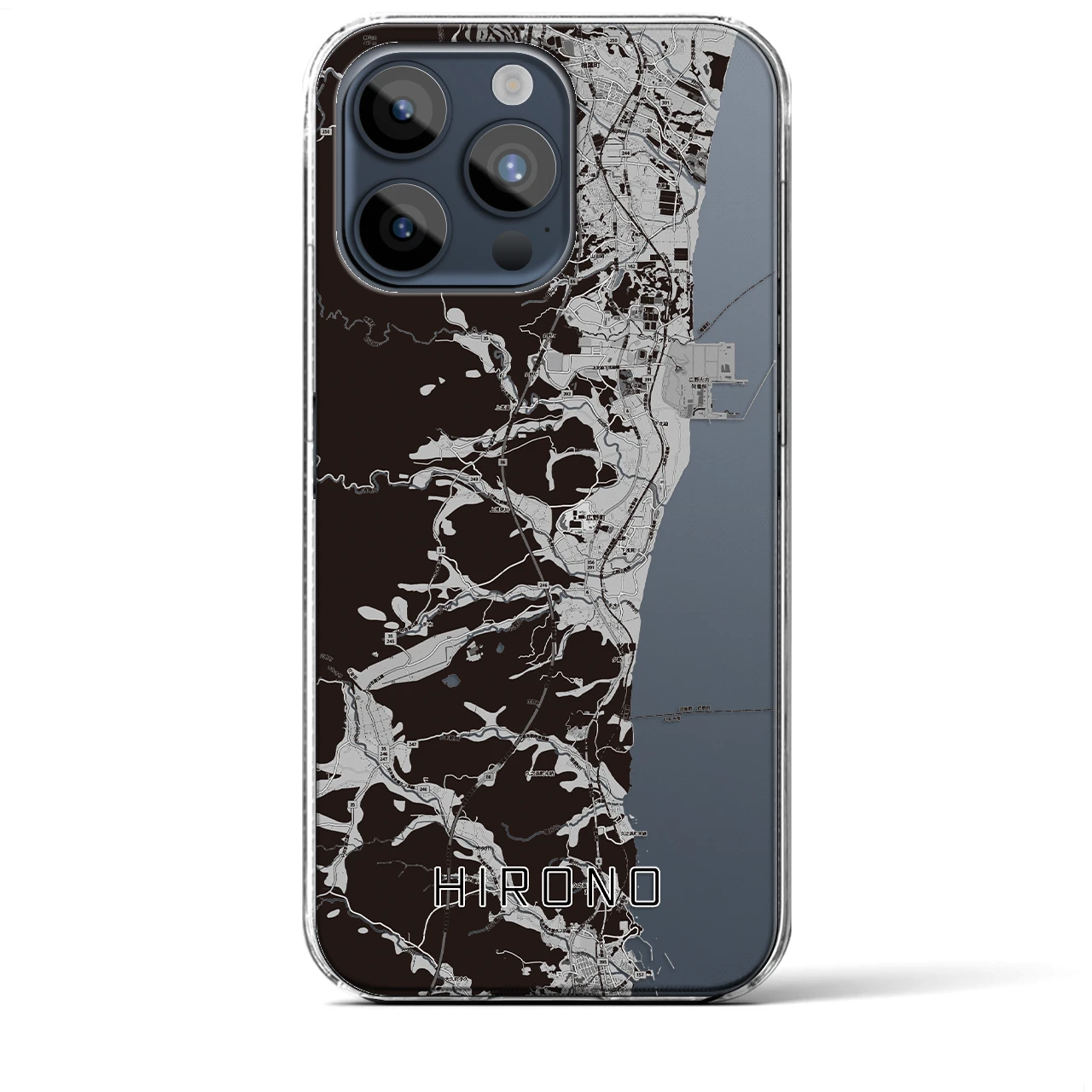 【広野(福島県)】地図柄iPhoneケース(クリアタイプ)