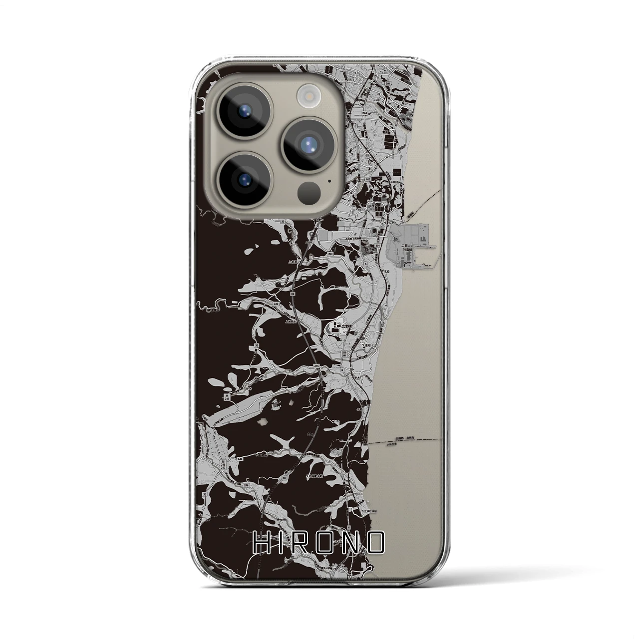 【広野(福島県)】地図柄iPhoneケース(クリアタイプ)