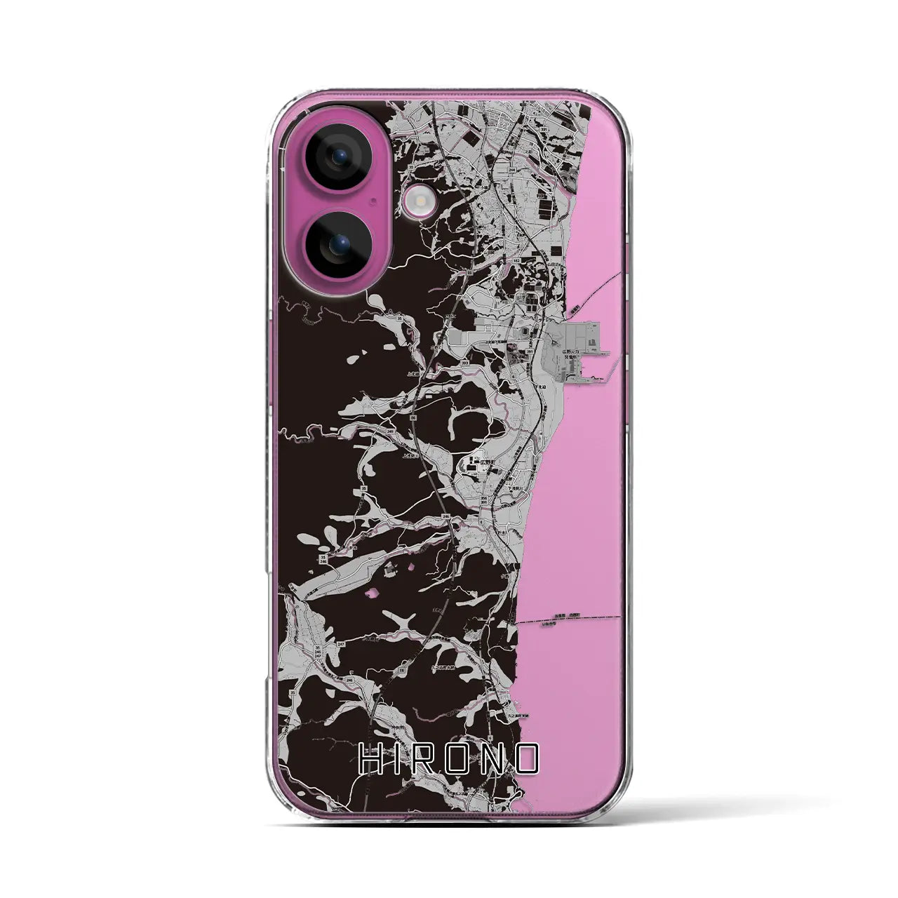 【広野(福島県)】地図柄iPhoneケース(クリアタイプ)