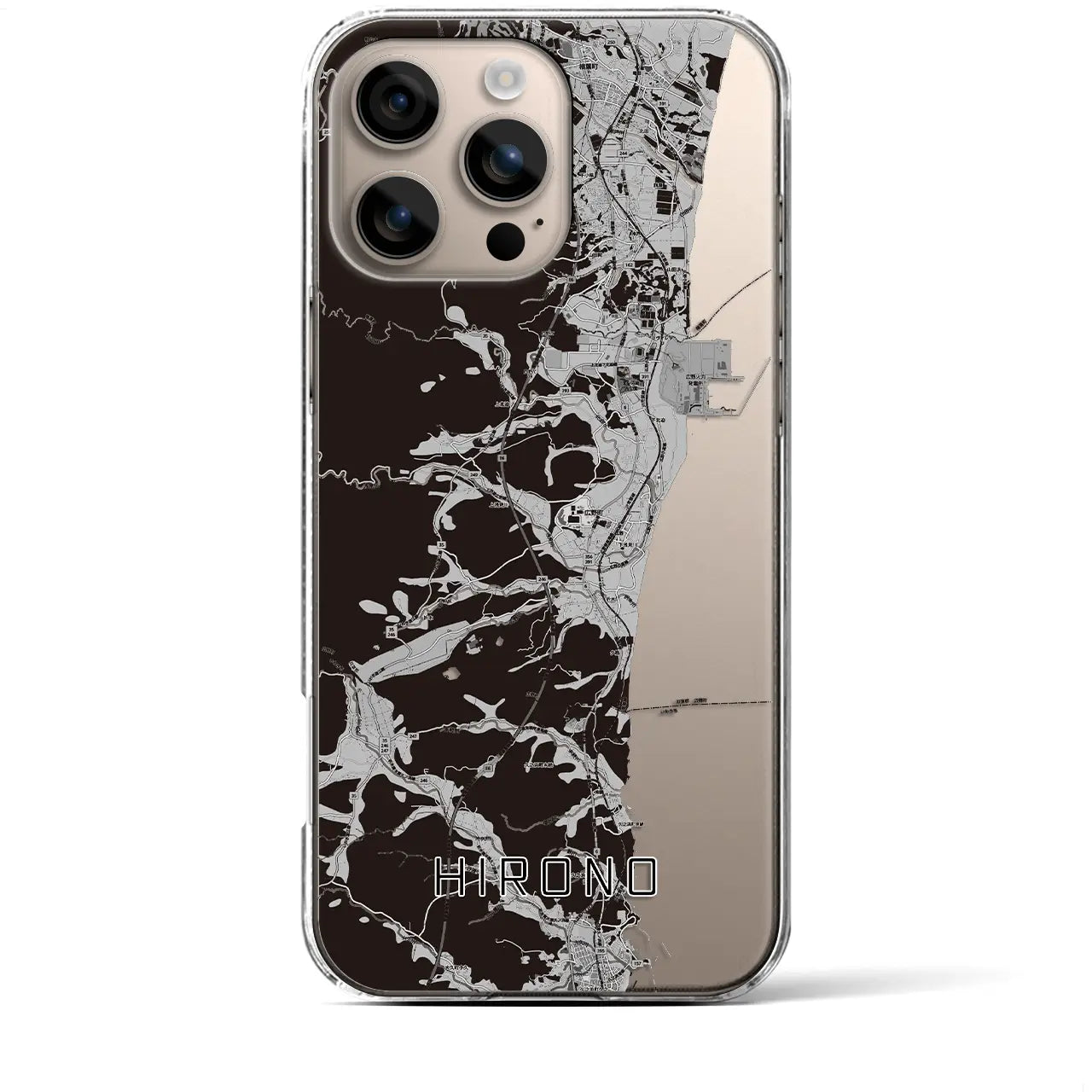 【広野(福島県)】地図柄iPhoneケース(クリアタイプ)