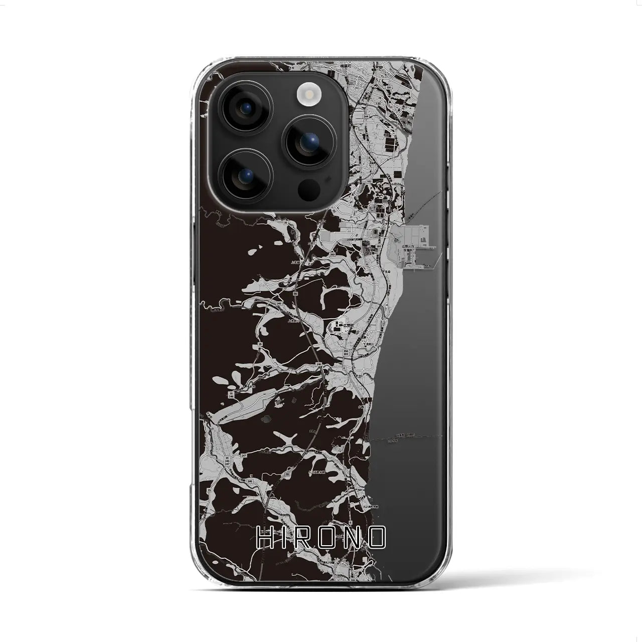 【広野(福島県)】地図柄iPhoneケース(クリアタイプ)