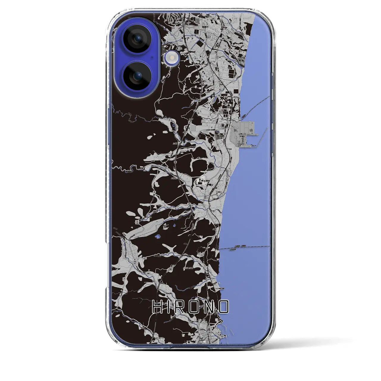 【広野(福島県)】地図柄iPhoneケース(クリアタイプ)