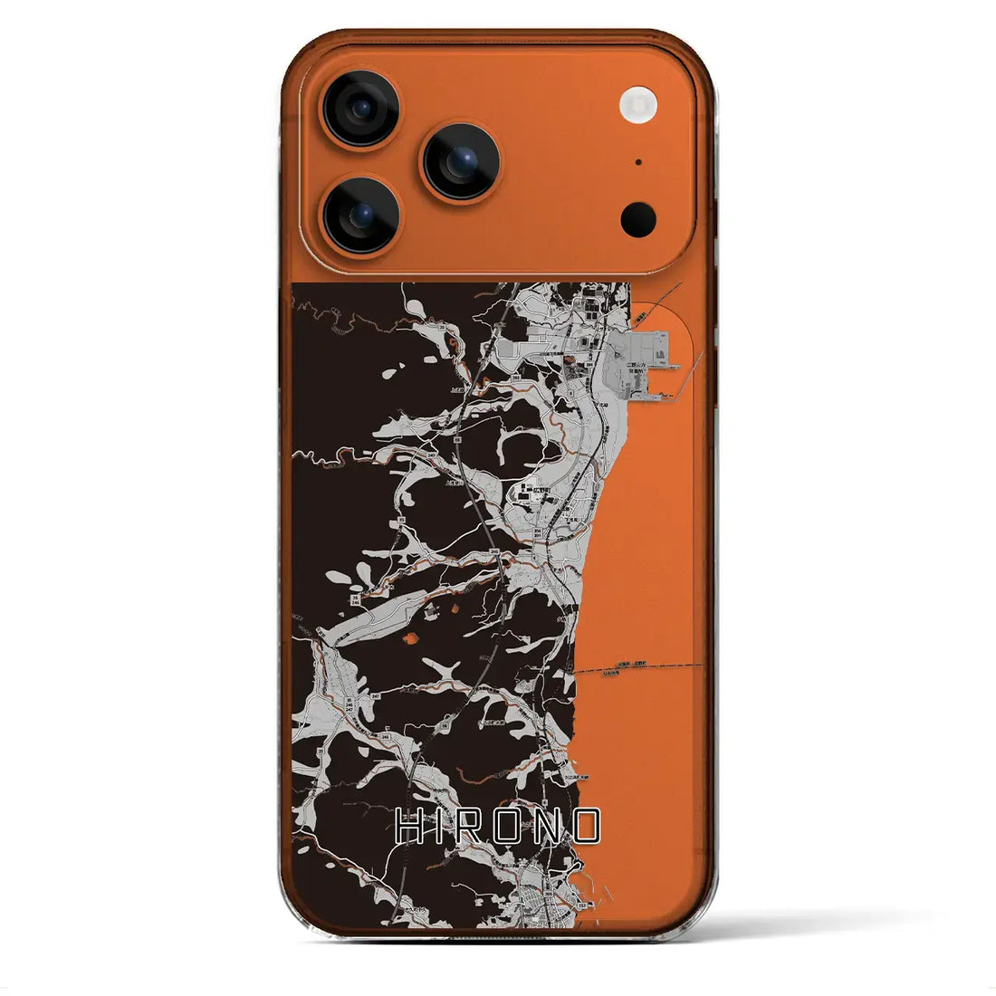 【広野(福島県)】地図柄iPhoneケース(クリアタイプ)