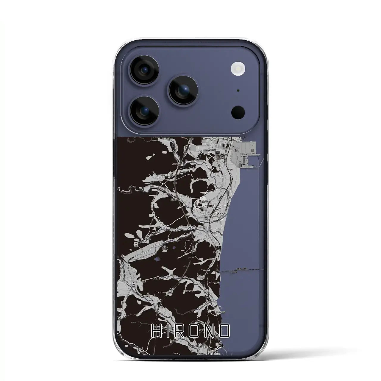 【広野(福島県)】地図柄iPhoneケース(クリアタイプ)