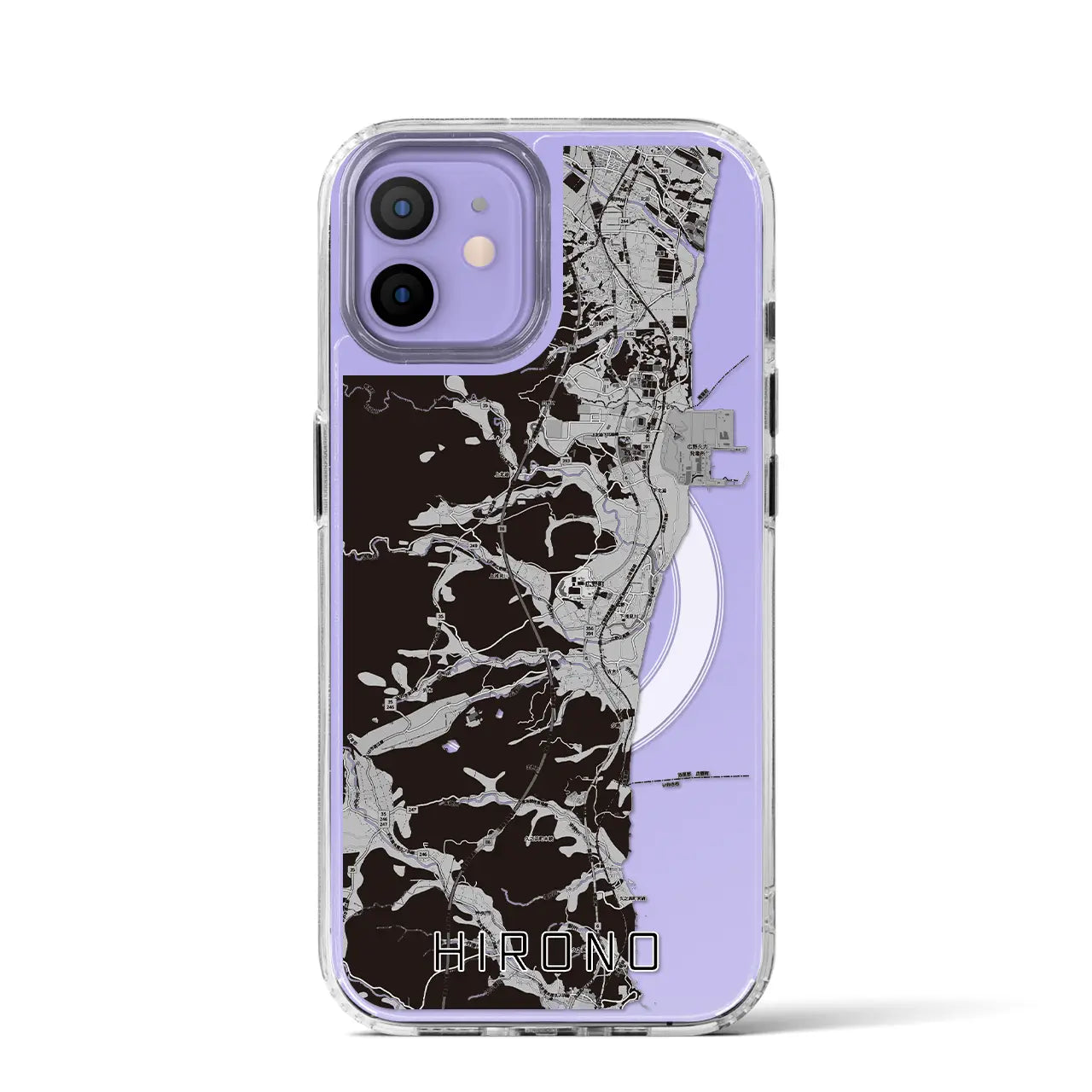 【広野(福島県)】地図柄iPhoneケース(MagSafeタイプ)