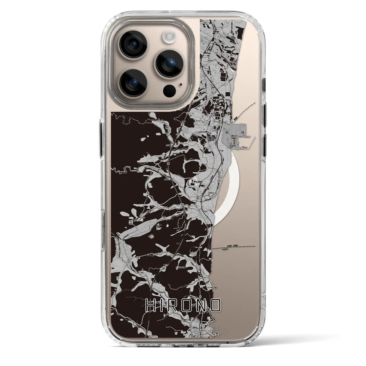 【広野(福島県)】地図柄iPhoneケース(MagSafeタイプ)