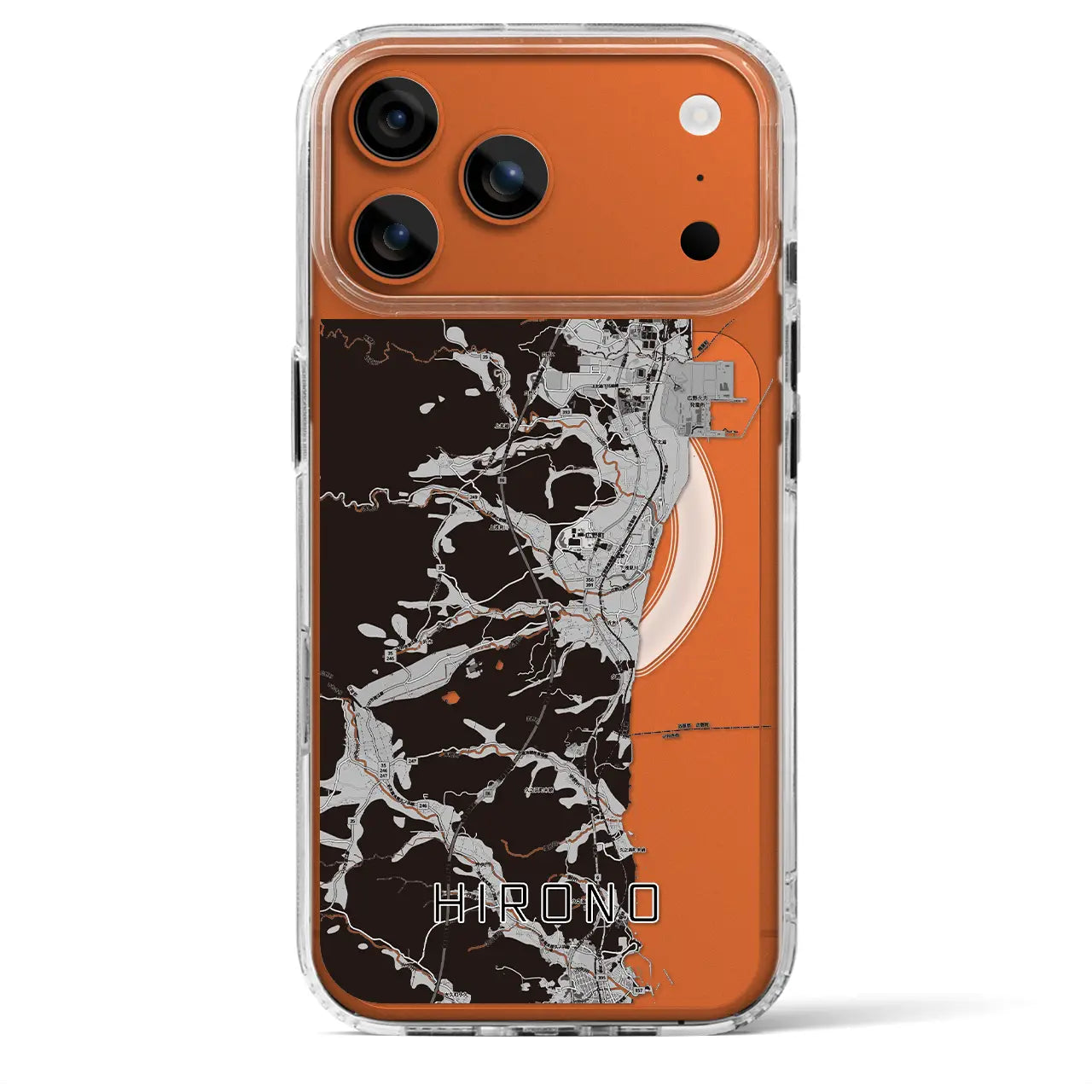 【広野(福島県)】地図柄iPhoneケース(MagSafeタイプ)