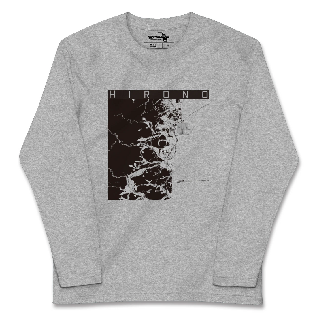 【広野(福島県)】地図柄ロングスリーブTシャツ