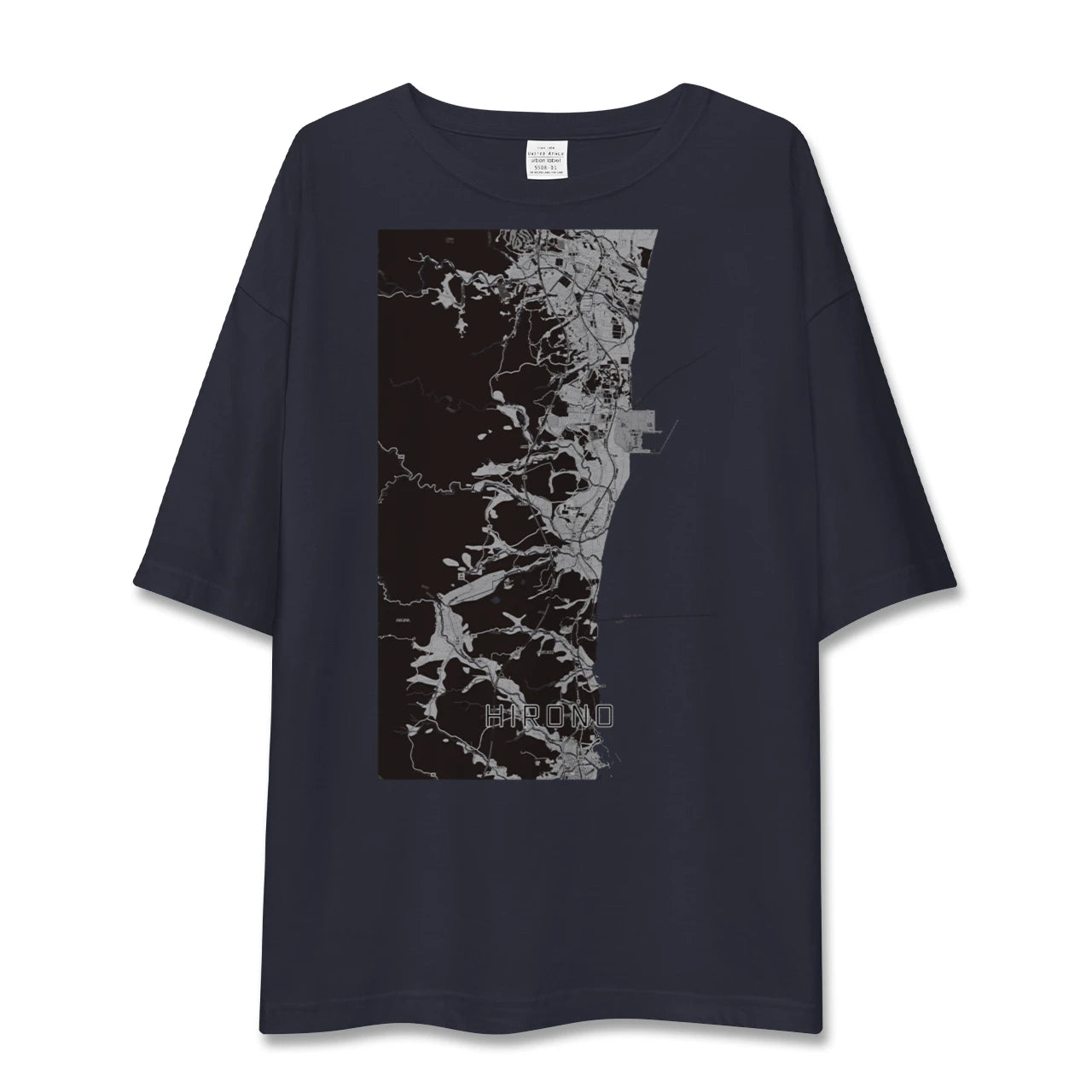 【広野(福島県)】地図柄ビッグシルエットTシャツ