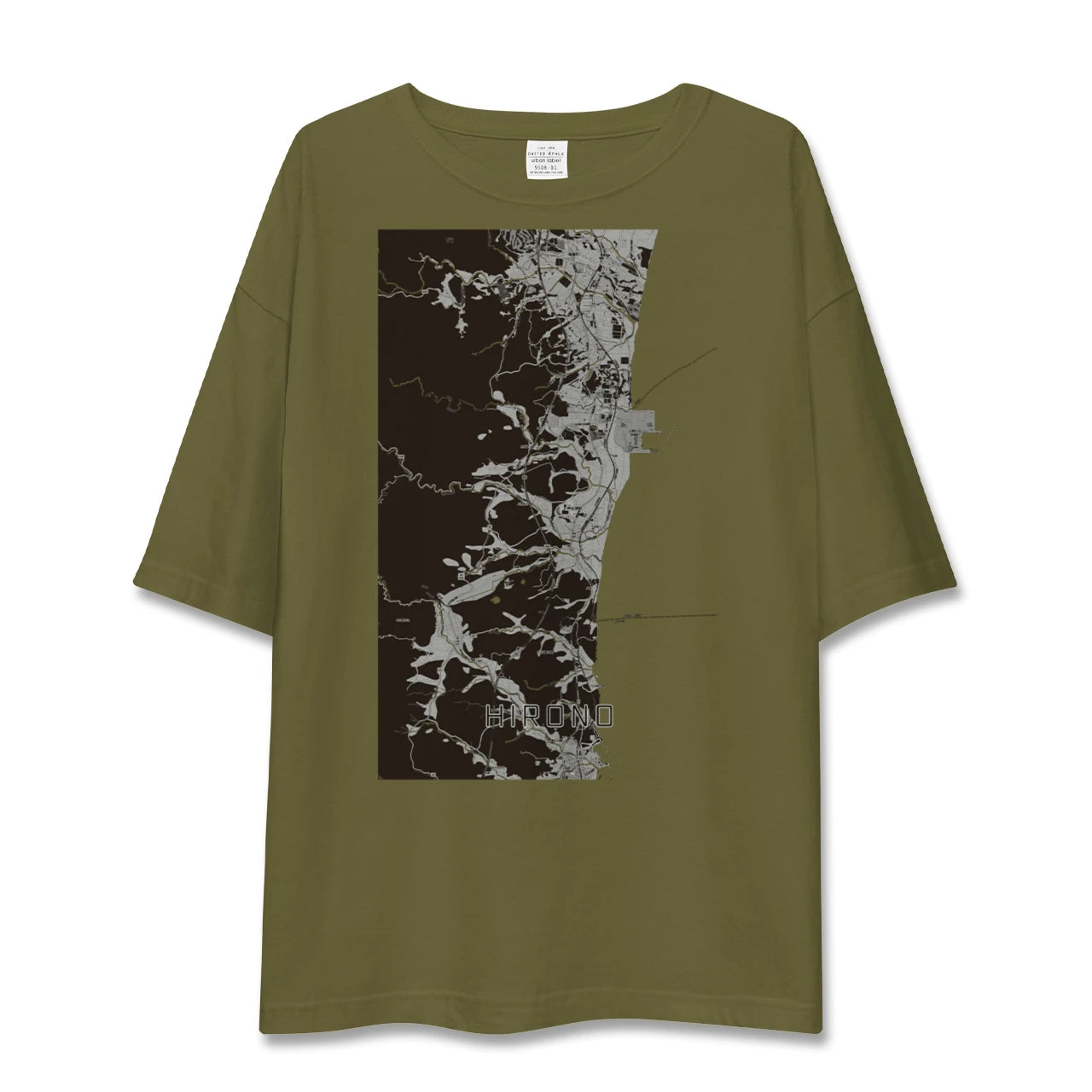 【広野(福島県)】地図柄ビッグシルエットTシャツ