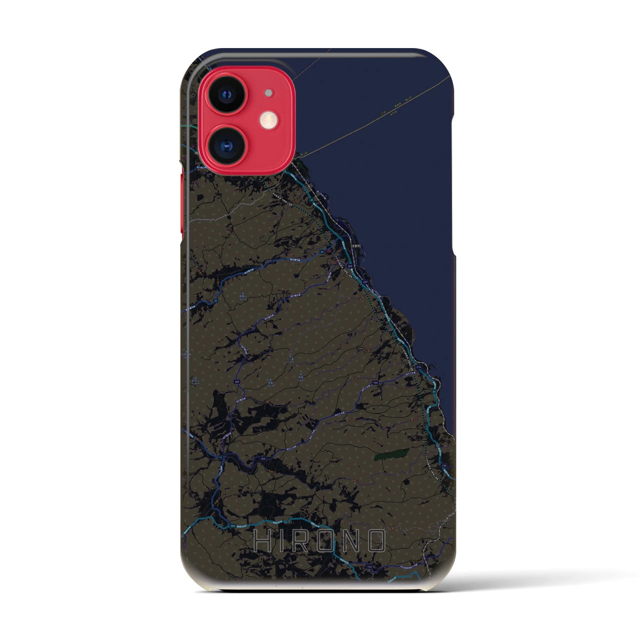 【洋野(岩手県)】地図柄iPhoneケース(バックカバータイプ)