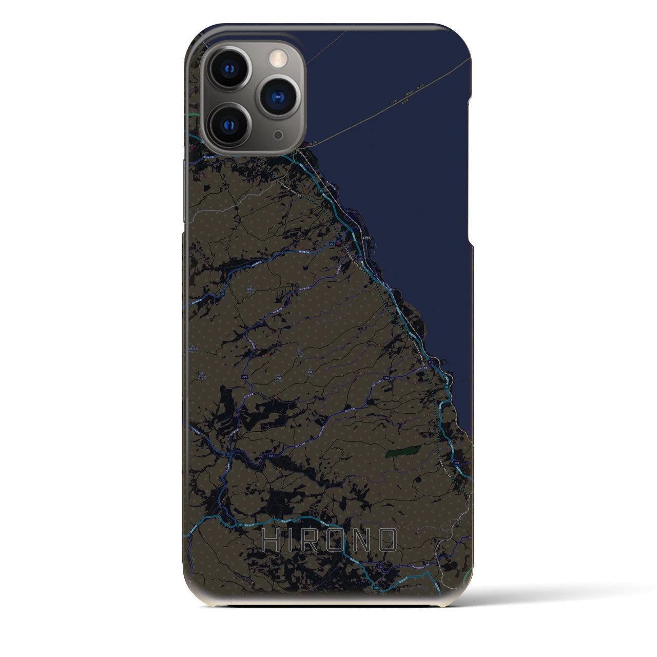 【洋野(岩手県)】地図柄iPhoneケース(バックカバータイプ)