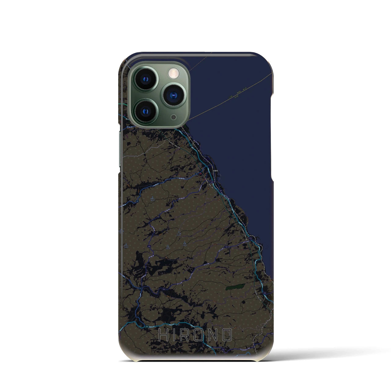 【洋野(岩手県)】地図柄iPhoneケース(バックカバータイプ)