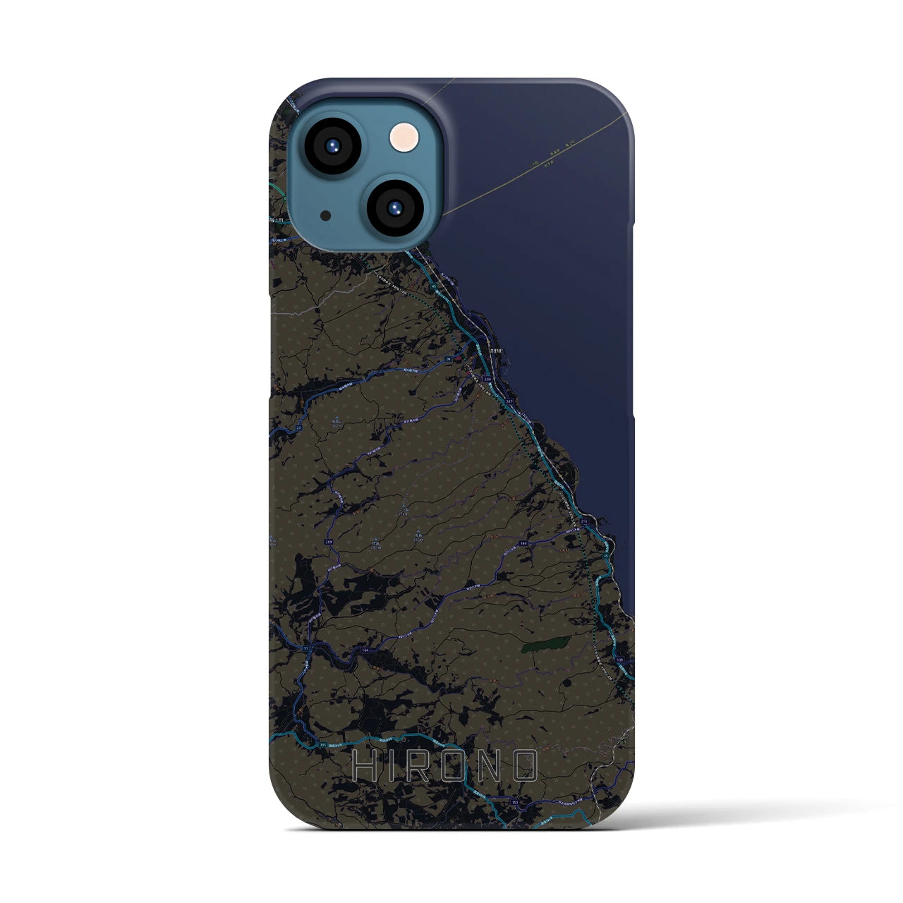 【洋野(岩手県)】地図柄iPhoneケース(バックカバータイプ)