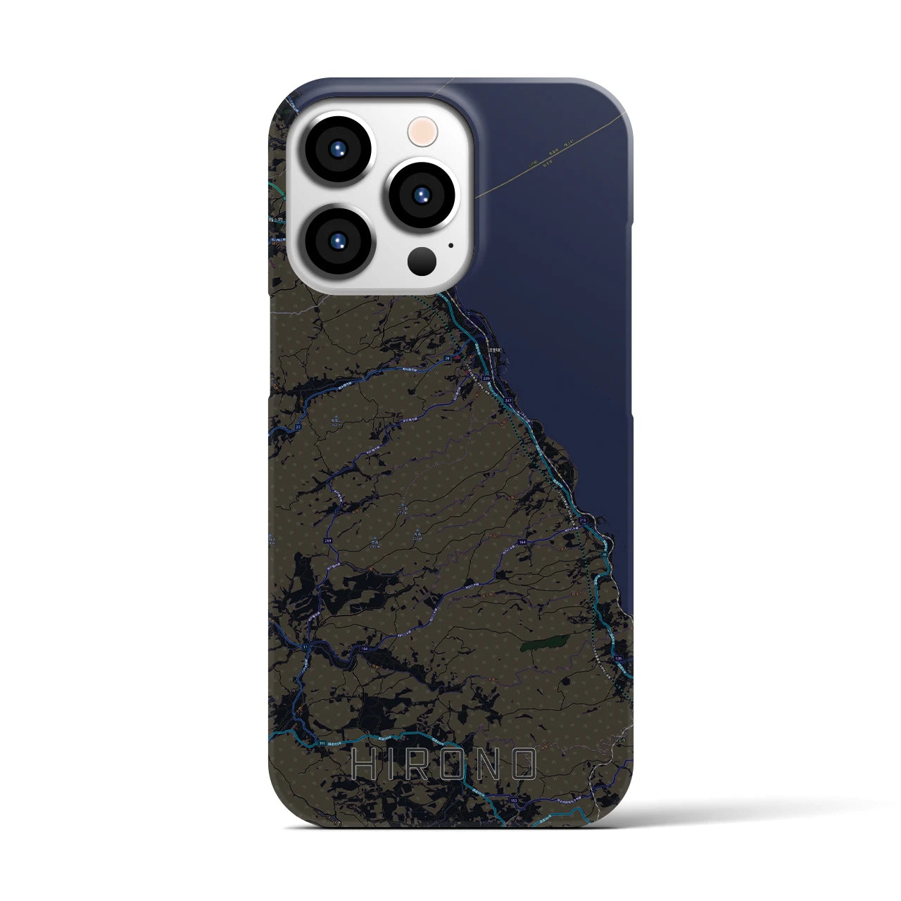 【洋野(岩手県)】地図柄iPhoneケース(バックカバータイプ)