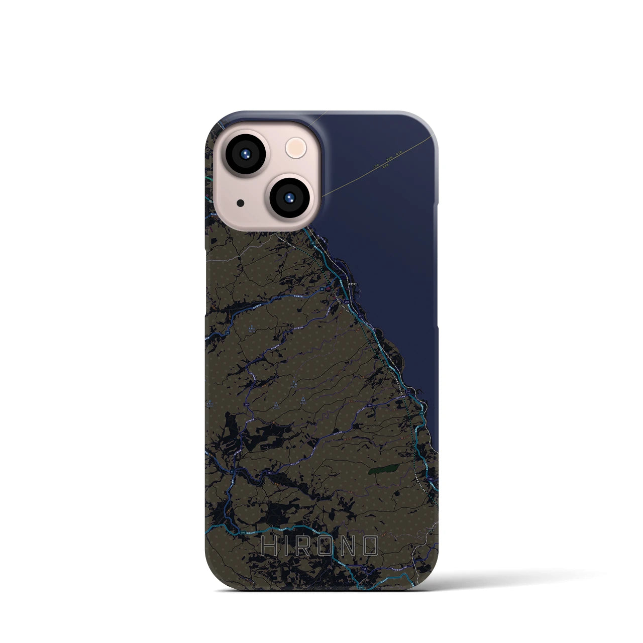 【洋野(岩手県)】地図柄iPhoneケース(バックカバータイプ)