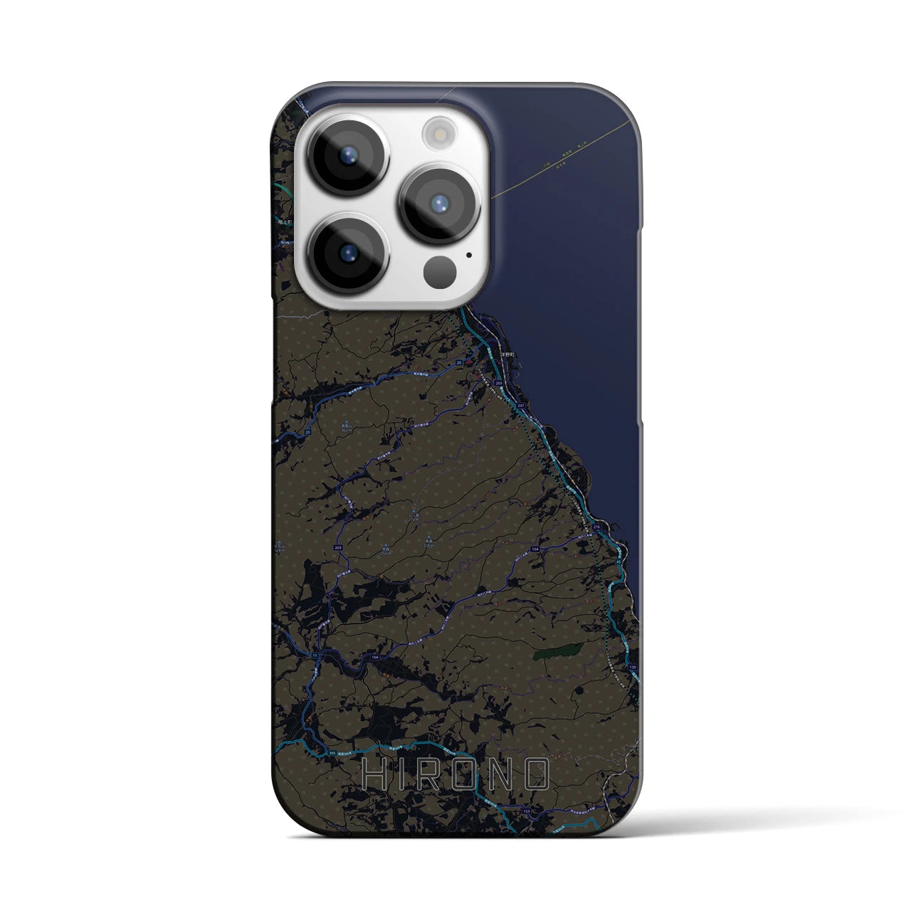 【洋野(岩手県)】地図柄iPhoneケース(バックカバータイプ)