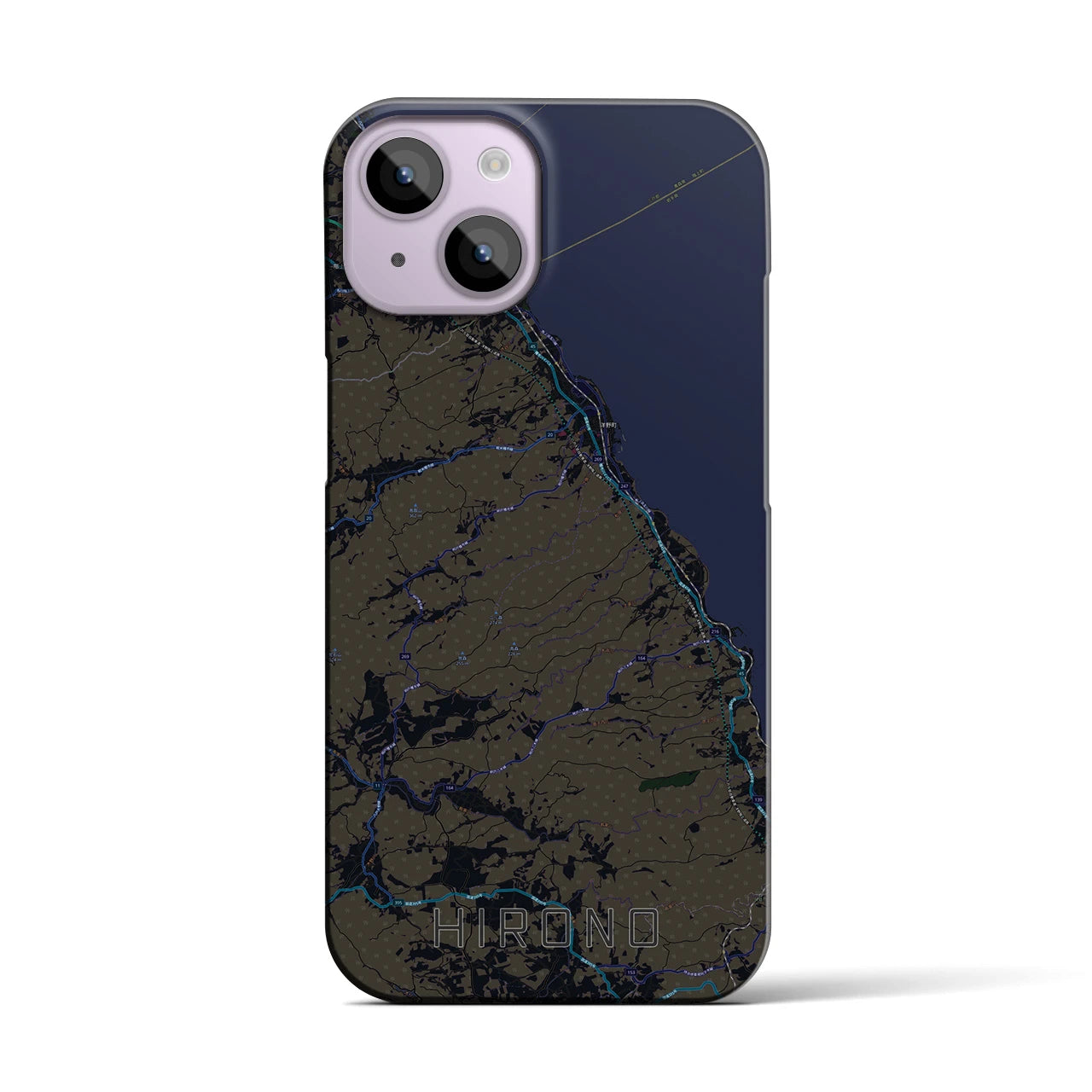 【洋野(岩手県)】地図柄iPhoneケース(バックカバータイプ)