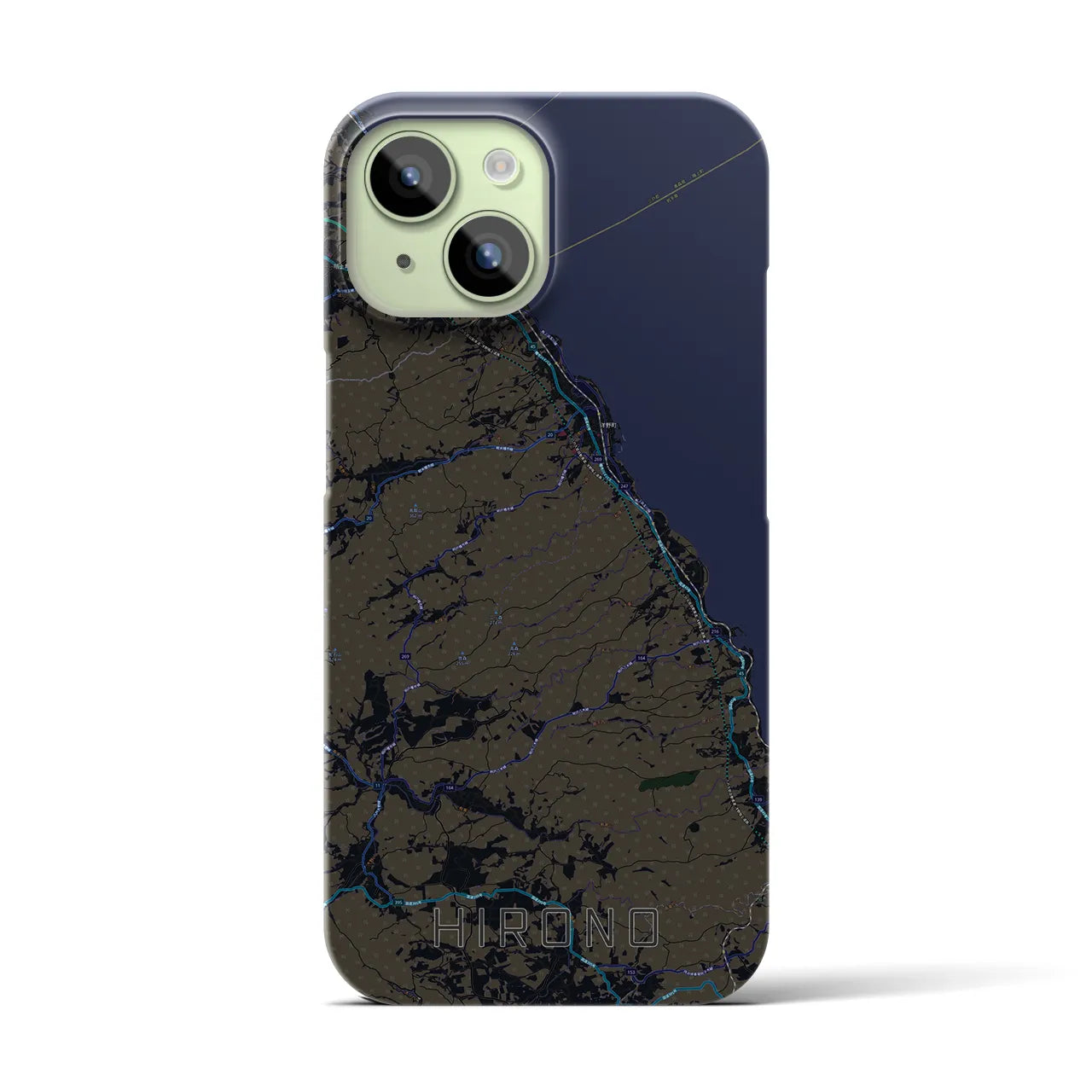 【洋野(岩手県)】地図柄iPhoneケース(バックカバータイプ)