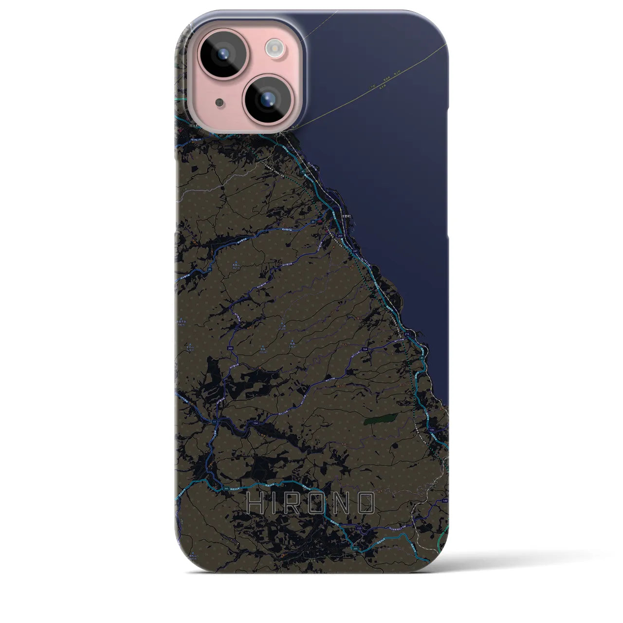 【洋野(岩手県)】地図柄iPhoneケース(バックカバータイプ)
