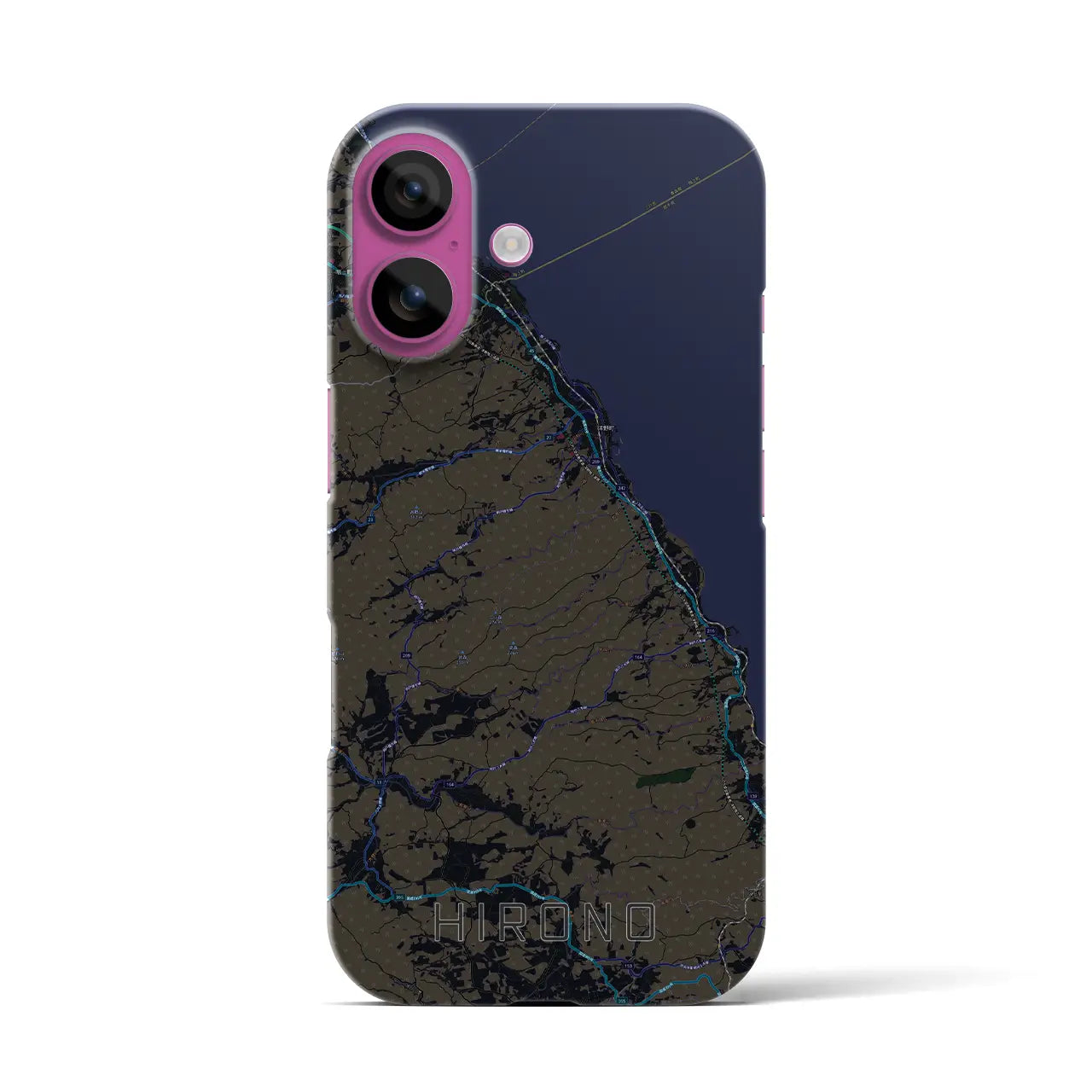 【洋野(岩手県)】地図柄iPhoneケース(バックカバータイプ)