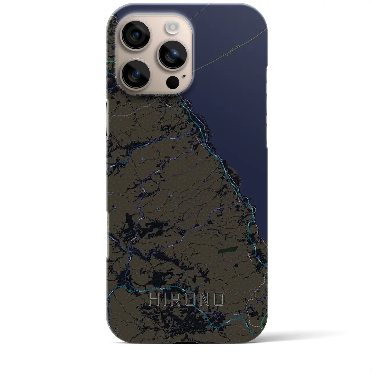 【洋野(岩手県)】地図柄iPhoneケース(バックカバータイプ)