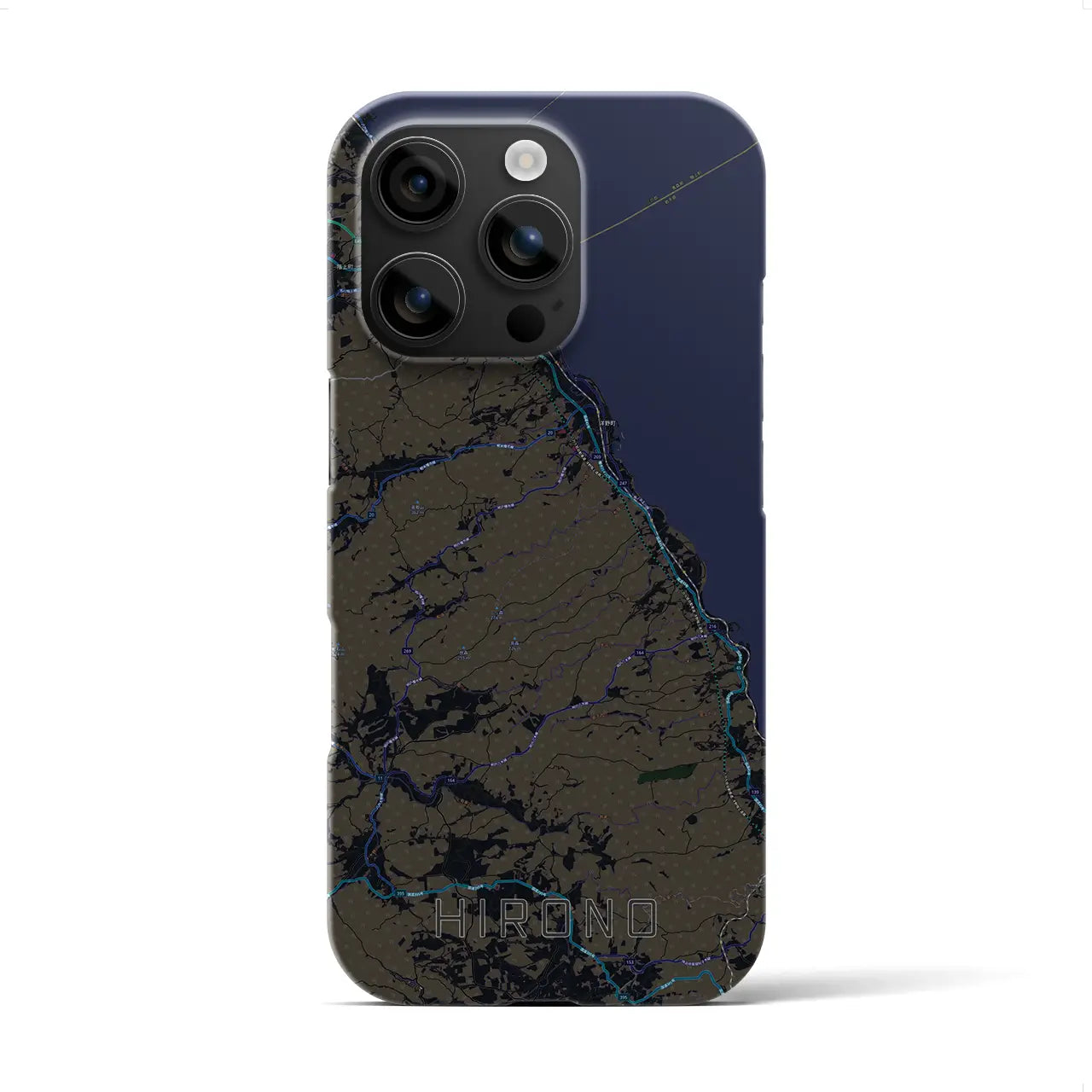 【洋野(岩手県)】地図柄iPhoneケース(バックカバータイプ)