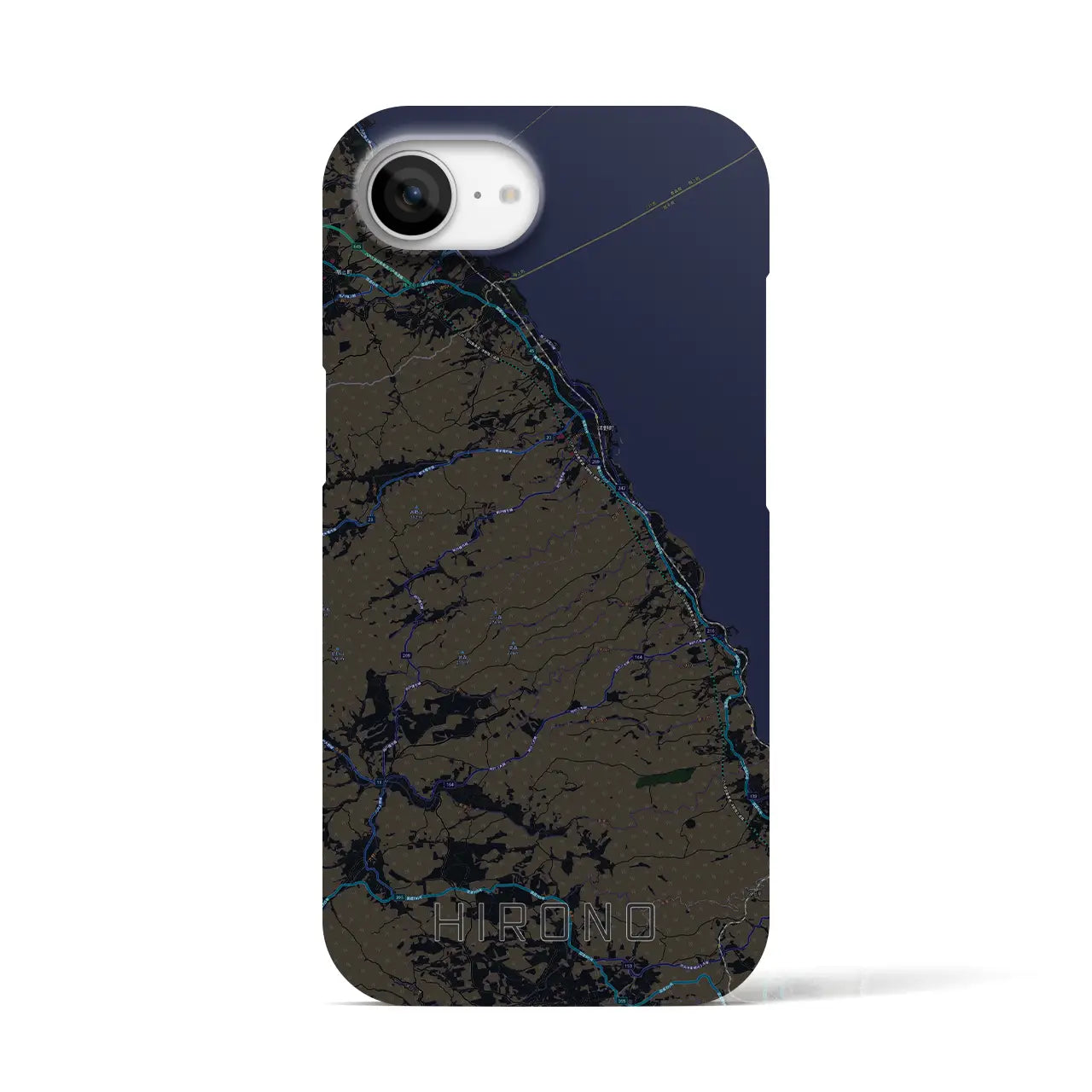 【洋野(岩手県)】地図柄iPhoneケース(バックカバータイプ)