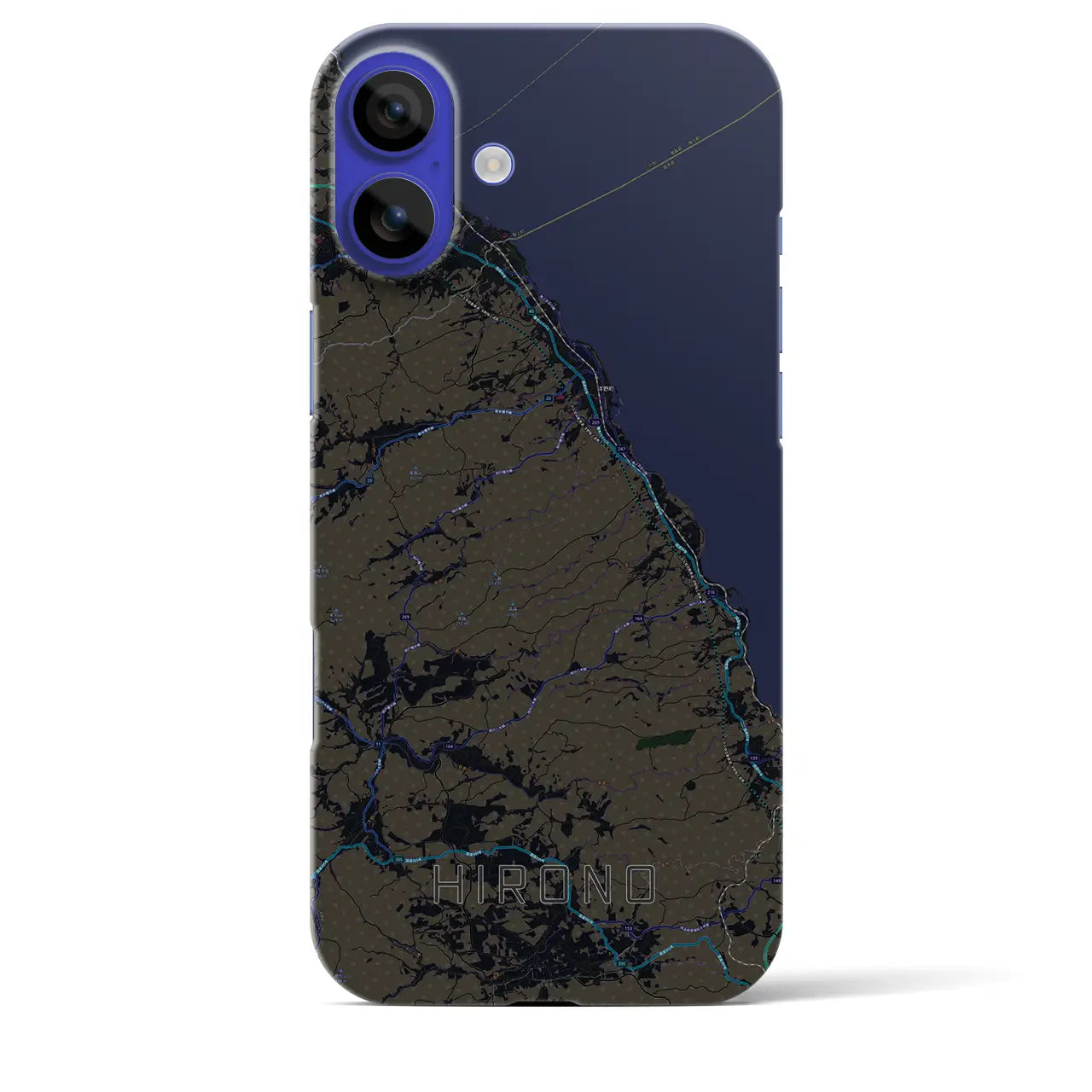 【洋野(岩手県)】地図柄iPhoneケース(バックカバータイプ)