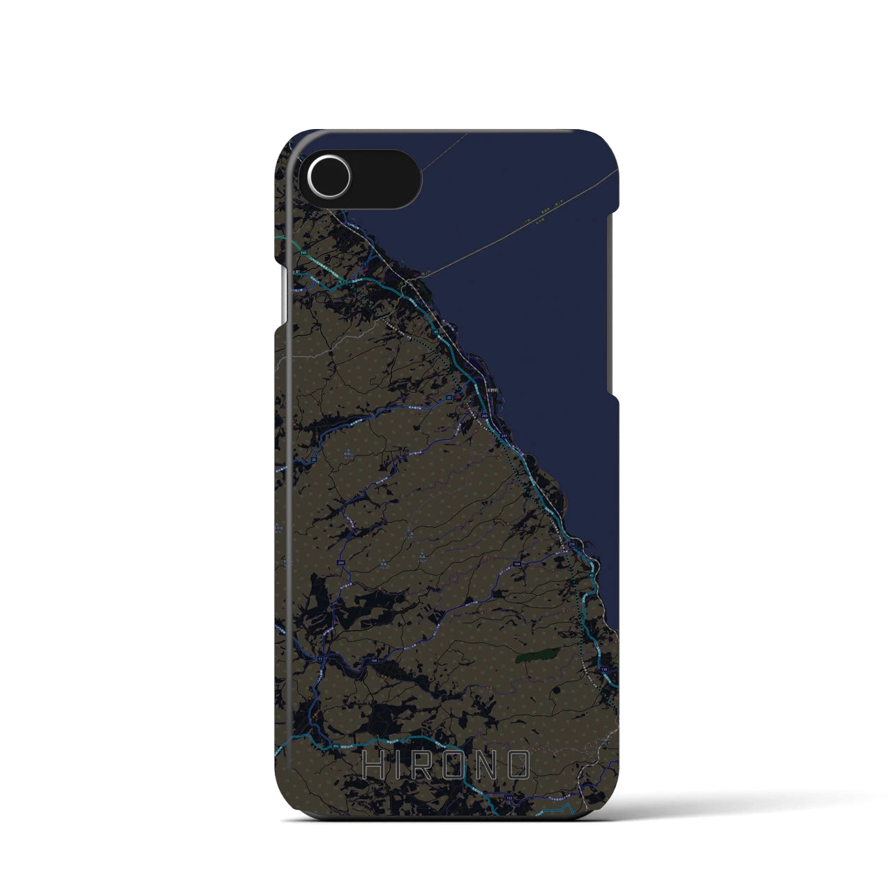 【洋野(岩手県)】地図柄iPhoneケース(バックカバータイプ)