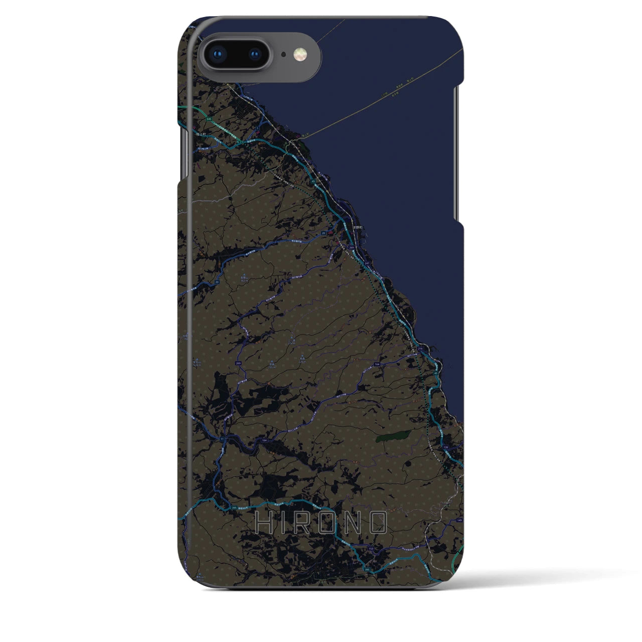 【洋野(岩手県)】地図柄iPhoneケース(バックカバータイプ)