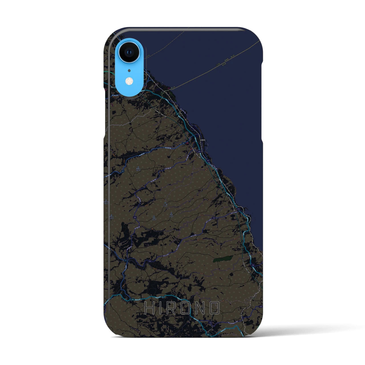 【洋野(岩手県)】地図柄iPhoneケース(バックカバータイプ)