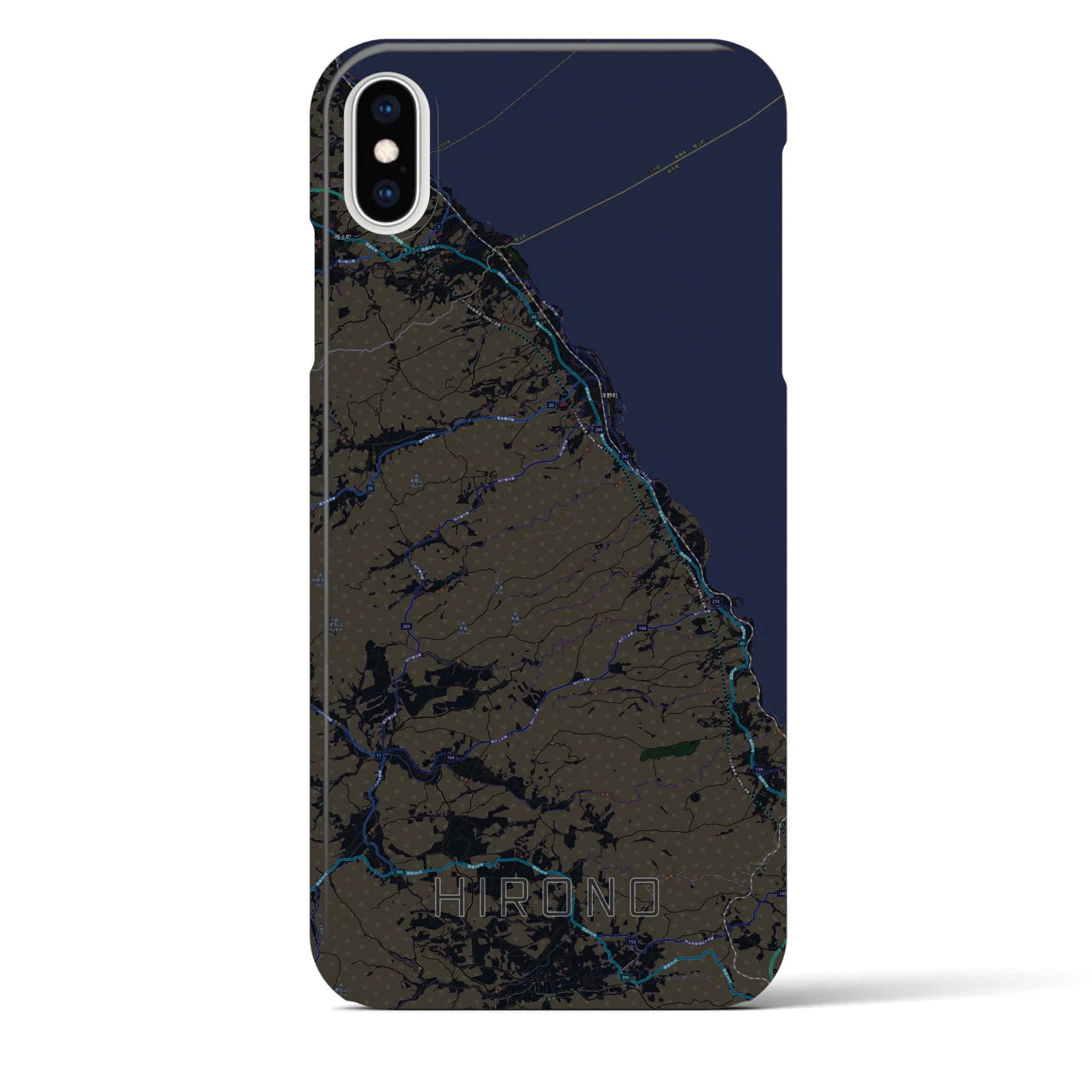 【洋野(岩手県)】地図柄iPhoneケース(バックカバータイプ)