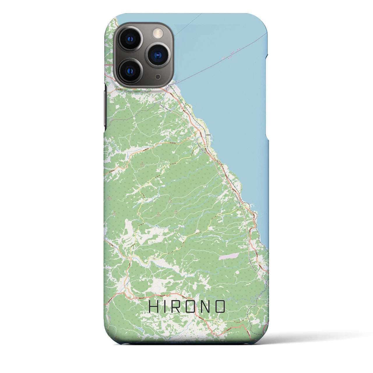 【洋野(岩手県)】地図柄iPhoneケース(バックカバータイプ)