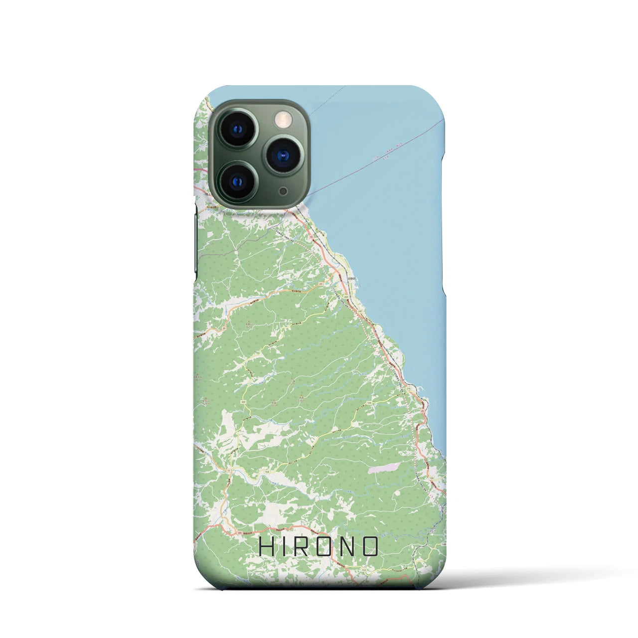 【洋野(岩手県)】地図柄iPhoneケース(バックカバータイプ)