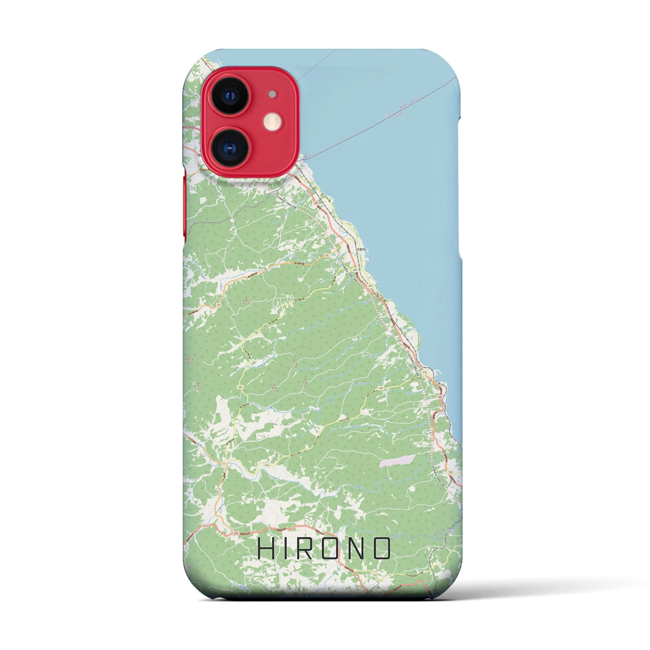 【洋野(岩手県)】地図柄iPhoneケース(バックカバータイプ)