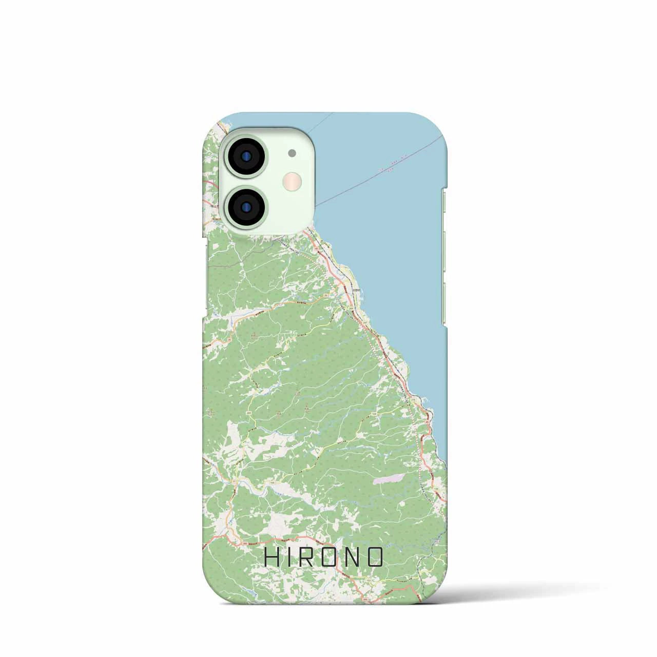 【洋野(岩手県)】地図柄iPhoneケース(バックカバータイプ)