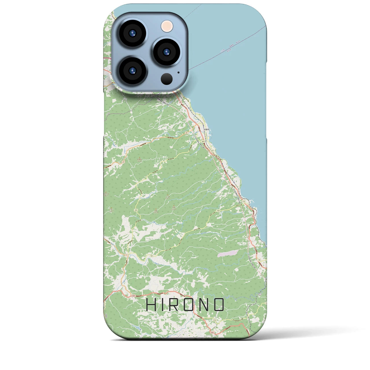 【洋野(岩手県)】地図柄iPhoneケース(バックカバータイプ)