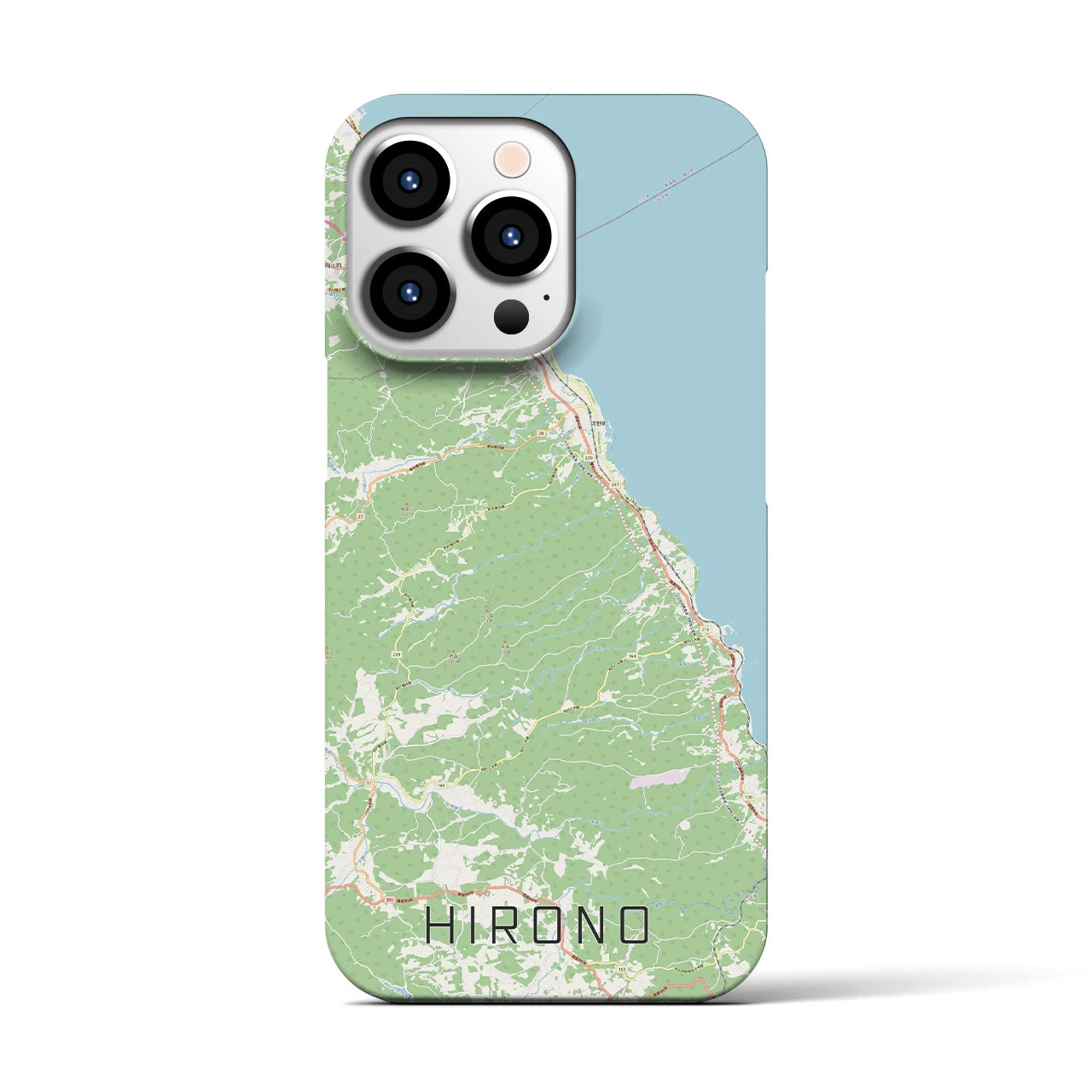 【洋野(岩手県)】地図柄iPhoneケース(バックカバータイプ)