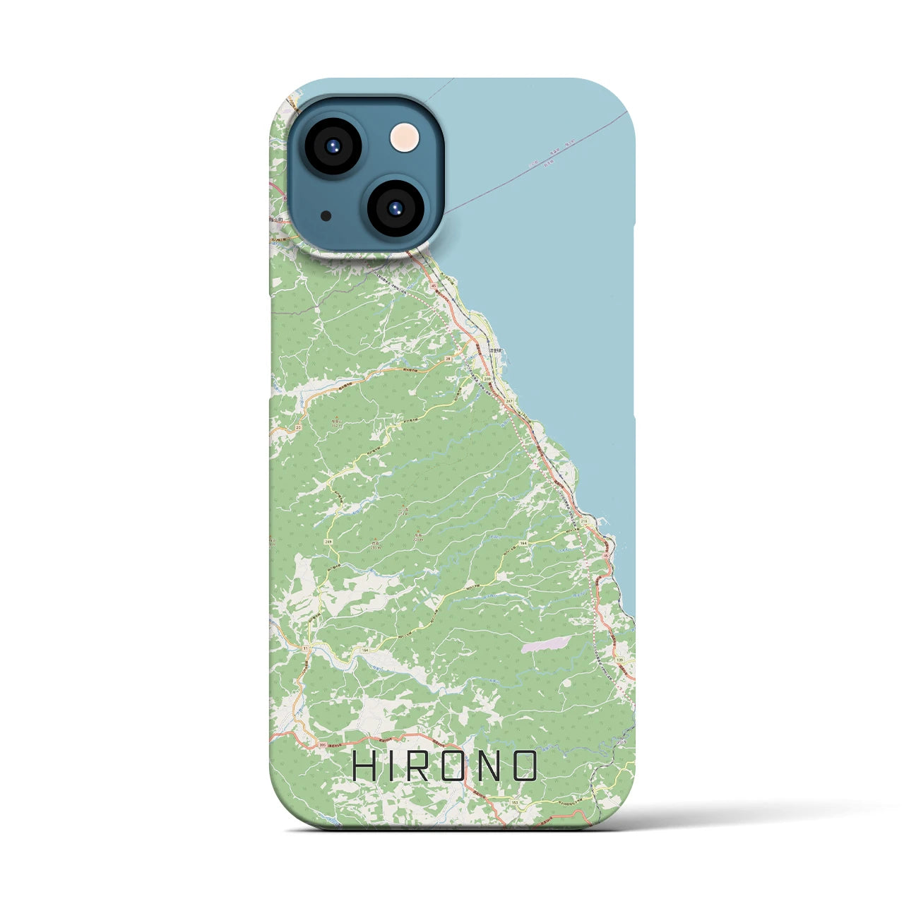 【洋野(岩手県)】地図柄iPhoneケース(バックカバータイプ)