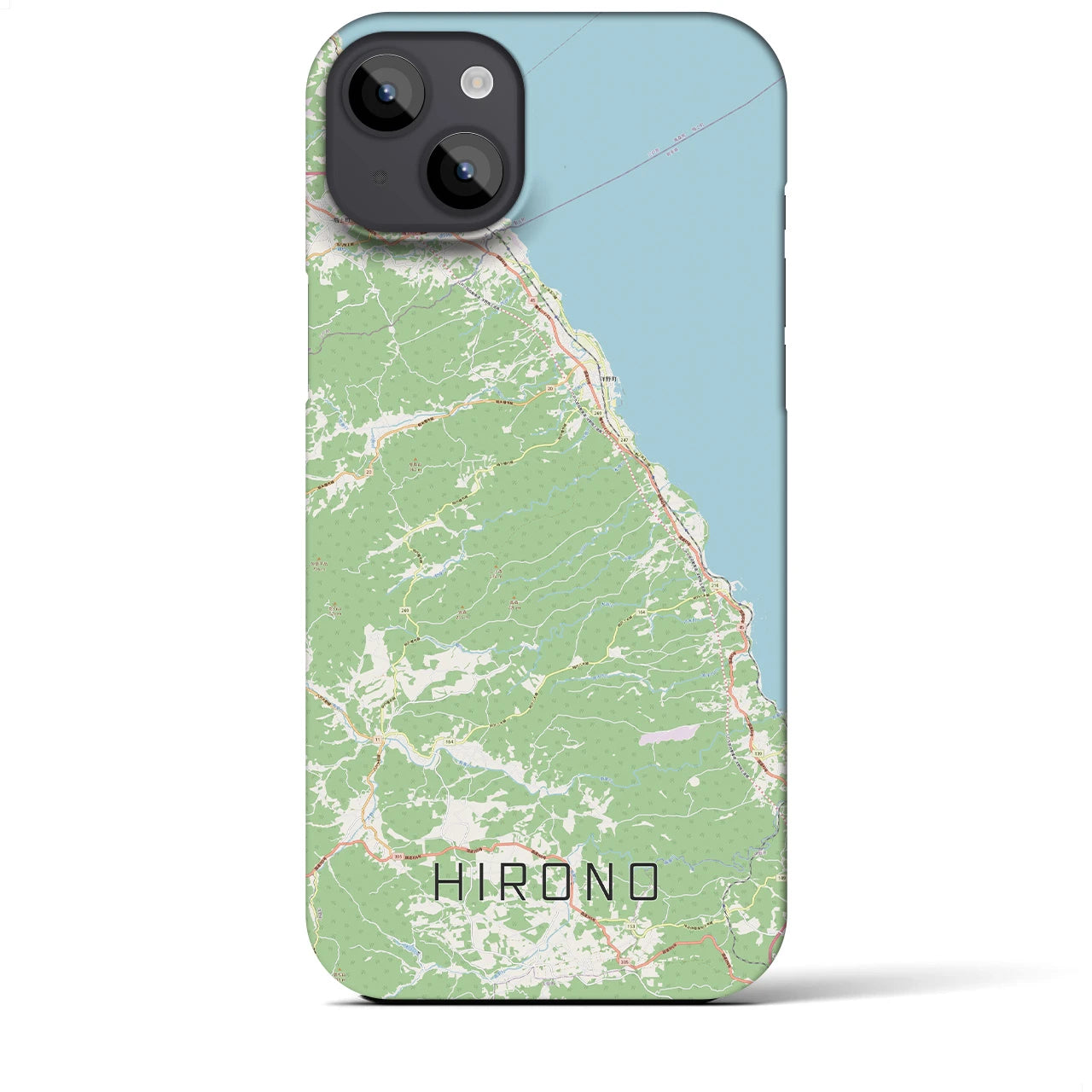 【洋野(岩手県)】地図柄iPhoneケース(バックカバータイプ)