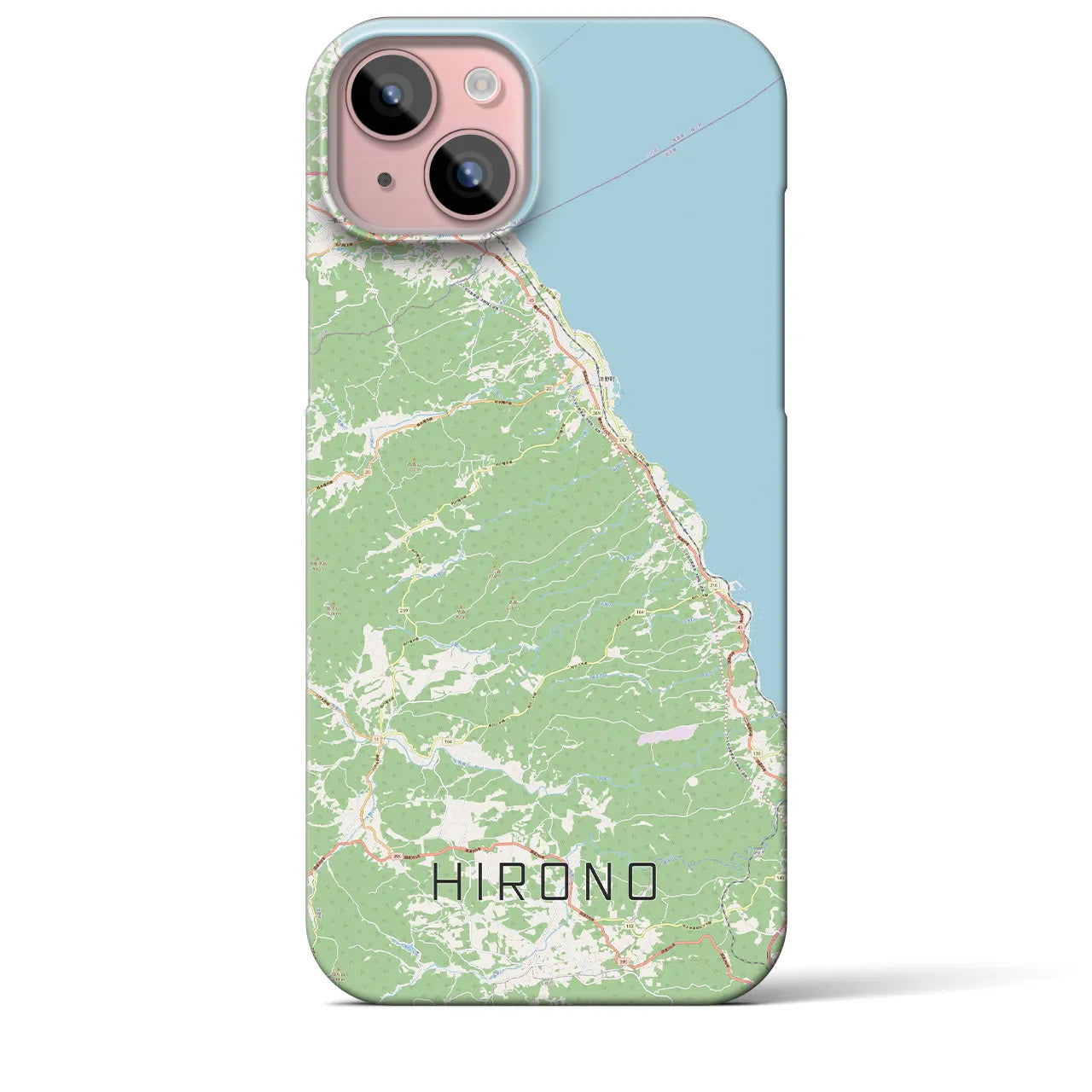 【洋野(岩手県)】地図柄iPhoneケース(バックカバータイプ)