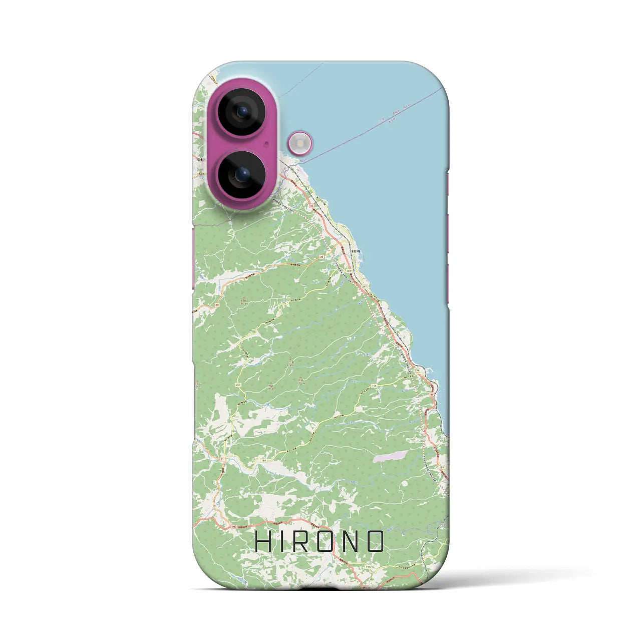 【洋野(岩手県)】地図柄iPhoneケース(バックカバータイプ)