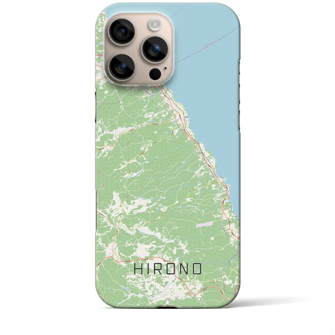 【洋野(岩手県)】地図柄iPhoneケース(バックカバータイプ)
