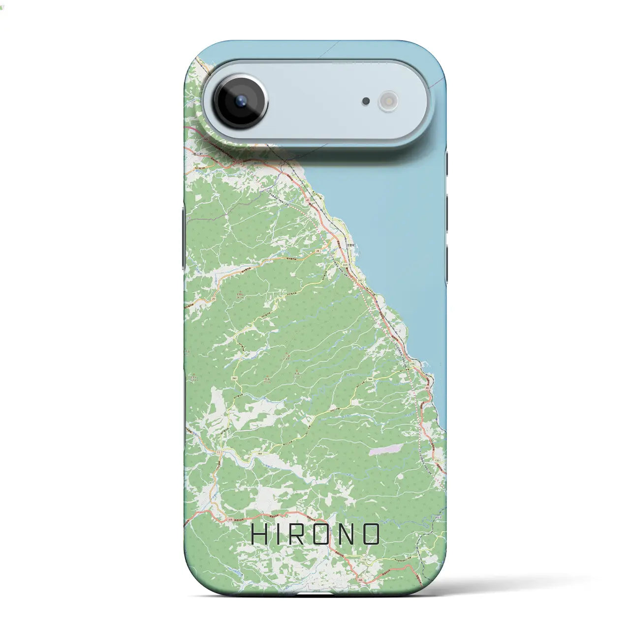 【洋野(岩手県)】地図柄iPhoneケース(バックカバータイプ)ナチュラル・iPhone 17 Pro Max 用