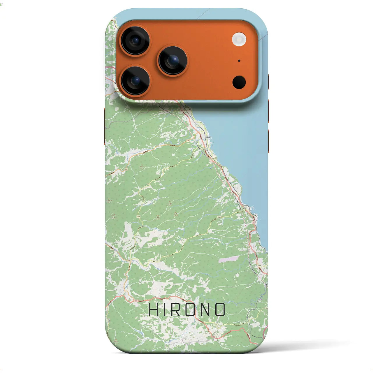 【洋野(岩手県)】地図柄iPhoneケース(バックカバータイプ)